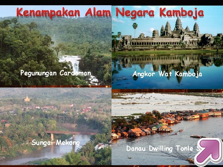 Kenampakan Alam Negara Kamboja Pegunungan Cardoman Sungai Mekong Angkor Wat Kamboja Danau Dwilling Tonle
