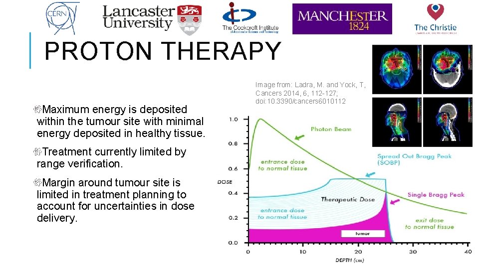 PROTON THERAPY Maximum energy is deposited within the tumour site with minimal energy deposited