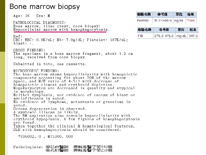 Bone marrow biopsy 