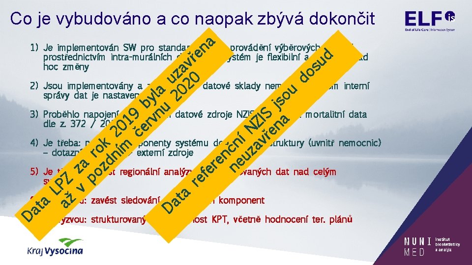 Co je vybudováno a co naopak zbývá dokončit a n e 1) Je implementován