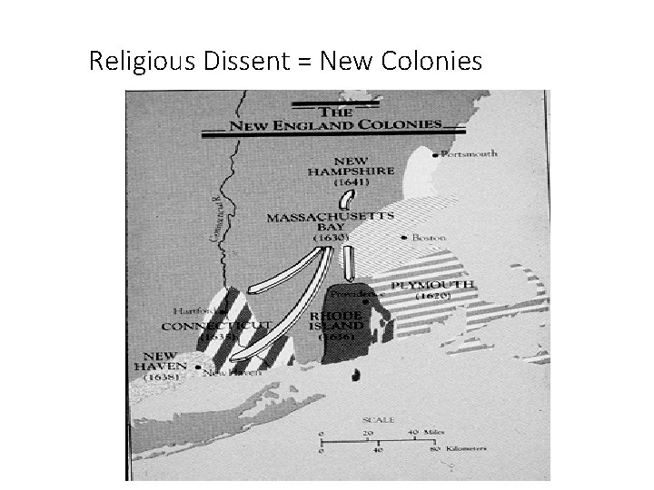 Religious Dissent = New Colonies 
