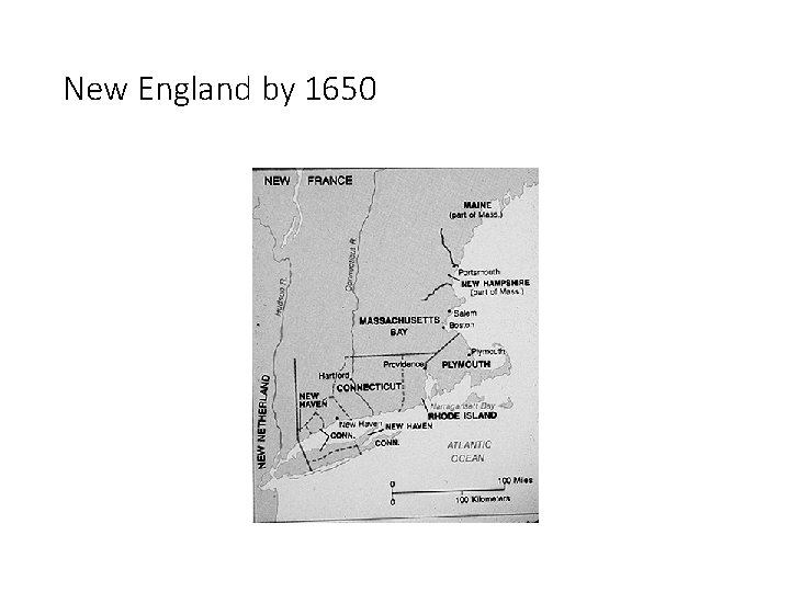New England by 1650 