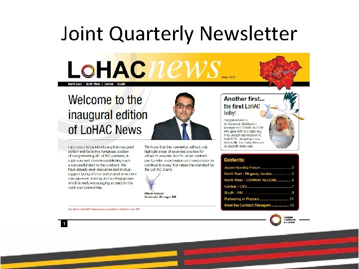 Joint Quarterly Newsletter 