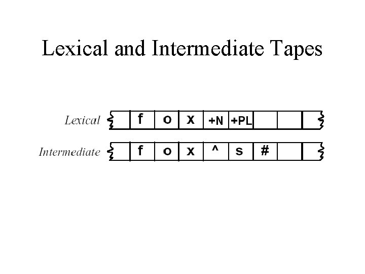 Lexical and Intermediate Tapes 