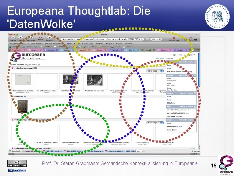 Europeana Thoughtlab: Die 'Daten. Wolke' Prof. Dr. Stefan Gradmann: Semantische Kontextualisierung in Europeana 19