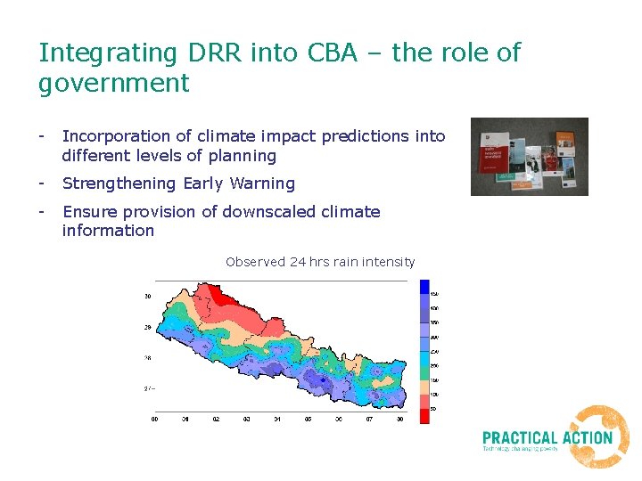 Integrating DRR into CBA – the role of government - Incorporation of climate impact