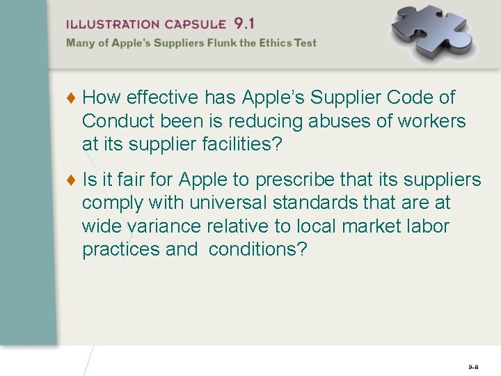 ♦ How effective has Apple’s Supplier Code of Conduct been is reducing abuses of