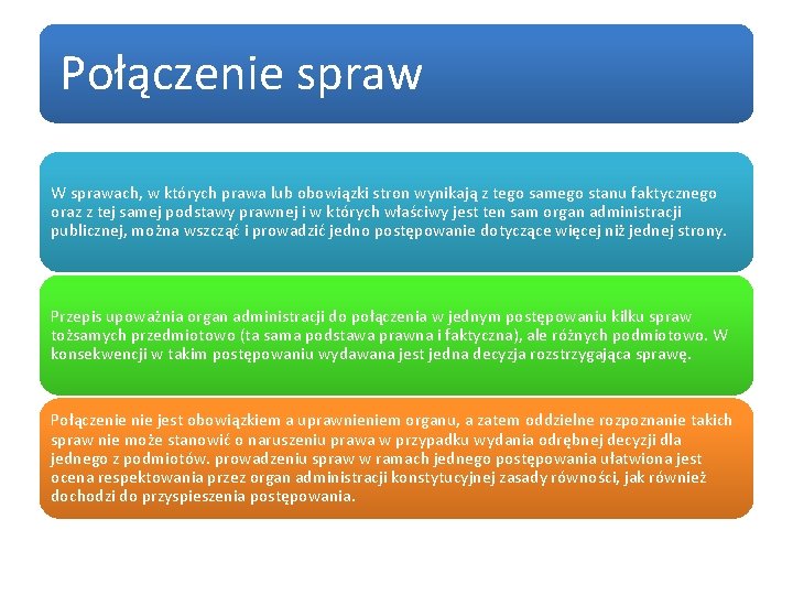 Połączenie spraw W sprawach, w których prawa lub obowiązki stron wynikają z tego samego
