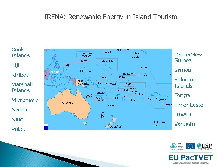 IRENA: Renewable Energy in Island Tourism Cook Islands Fiji Kiribati Marshall Islands Micronesia Nauru