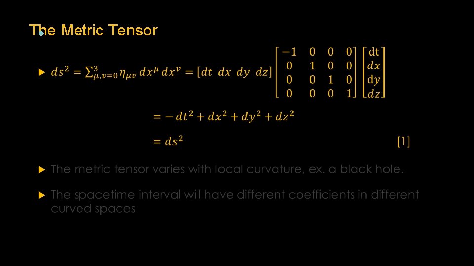 The Metric Tensor 