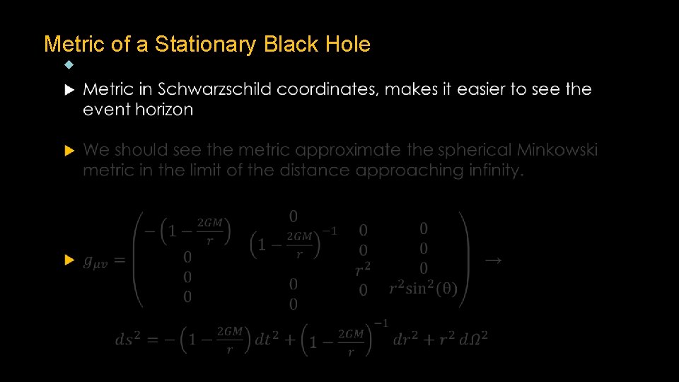 Metric of a Stationary Black Hole 