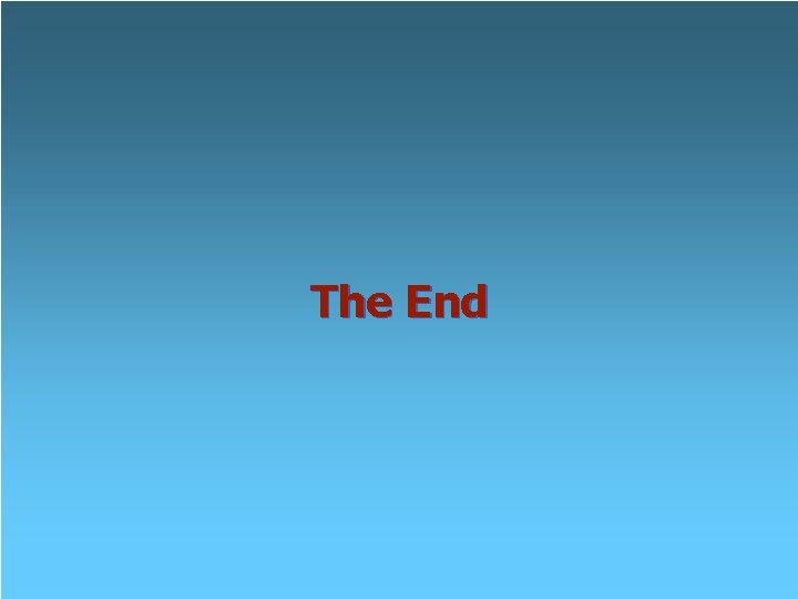 The End 