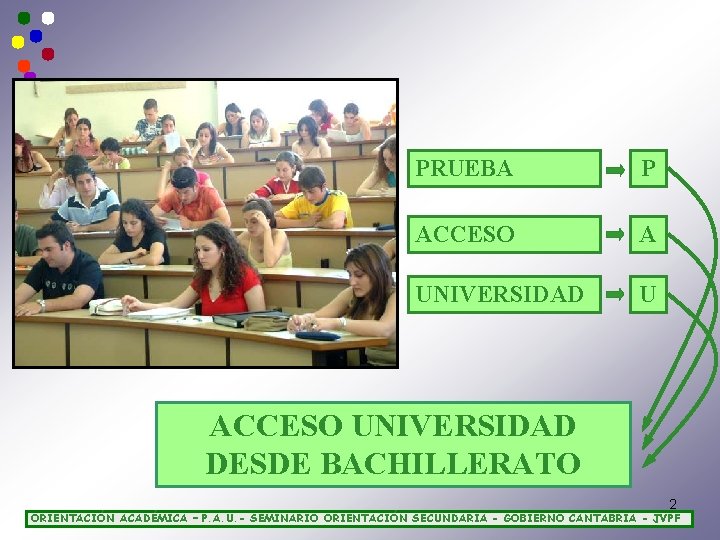 PRUEBA P ACCESO A UNIVERSIDAD U ACCESO UNIVERSIDAD DESDE BACHILLERATO 2 ORIENTACIÓN ACADÉMICA –