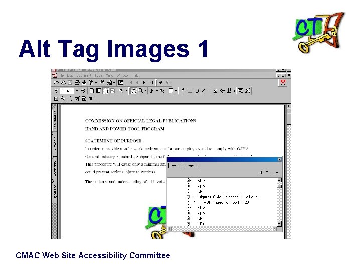 Alt Tag Images 1 CMAC Web Site Accessibility Committee 
