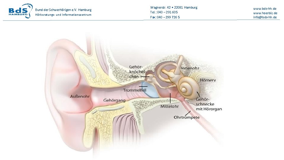 Bund der Schwerhörigen e. V. Hamburg Hörberatungs- und Informationszentrum Wagnerstr. 42 • 22081 Hamburg