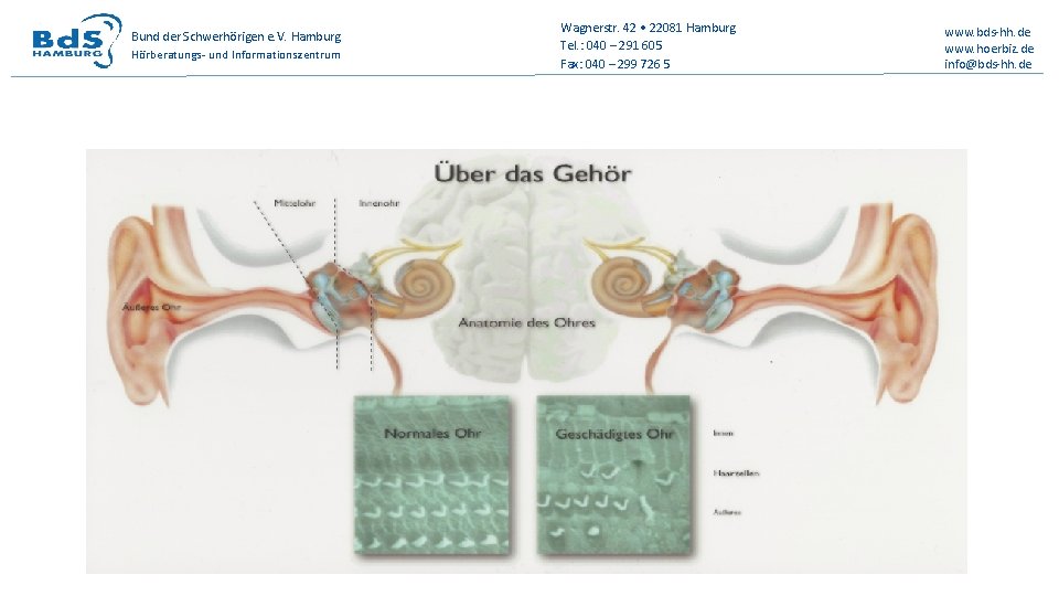 Bund der Schwerhörigen e. V. Hamburg Hörberatungs- und Informationszentrum Wagnerstr. 42 • 22081 Hamburg