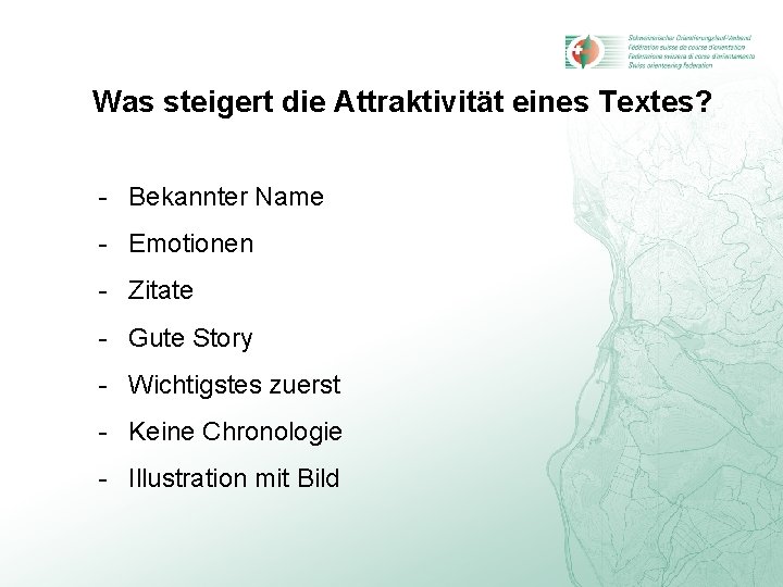 Was steigert die Attraktivität eines Textes? - Bekannter Name - Emotionen - Zitate -