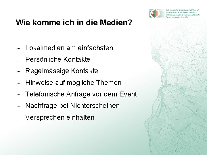 Wie komme ich in die Medien? - Lokalmedien am einfachsten - Persönliche Kontakte -