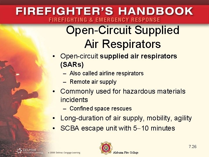 Open-Circuit Supplied Air Respirators • Open-circuit supplied air respirators (SARs) – Also called airline