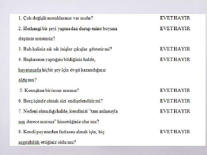 Kişilik Envanterleri ▧? 
