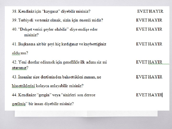 Kişilik Envanterleri ▧? 
