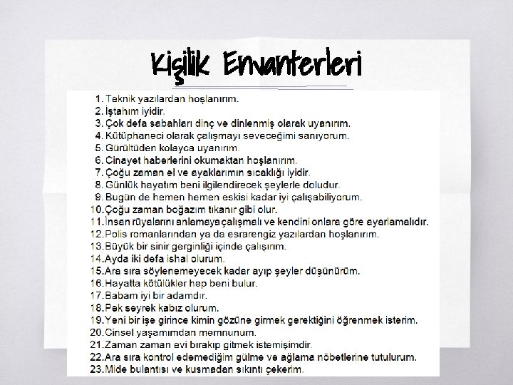 Kişilik Envanterleri 