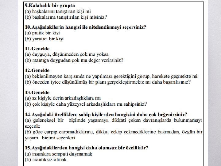 Kişilik Envanterleri 