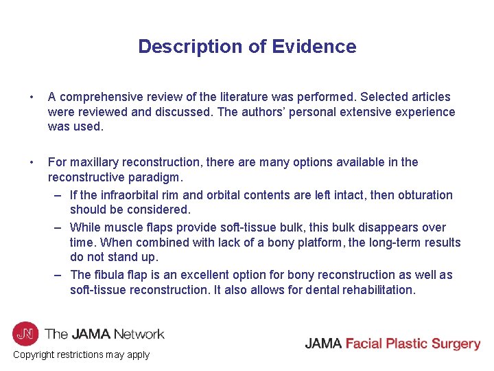 JAMA Facial Plastic Surgery Journal Club Slides Free