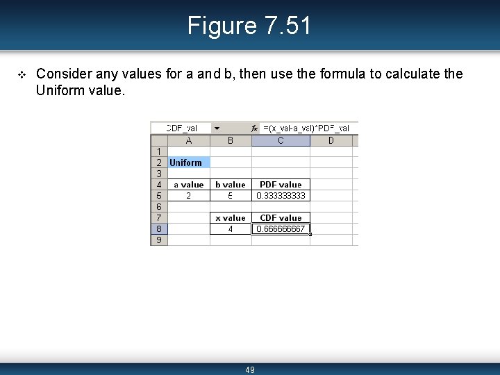 Figure 7. 51 v Consider any values for a and b, then use the