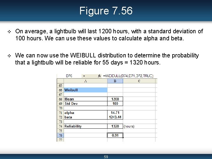 Figure 7. 56 v On average, a lightbulb will last 1200 hours, with a