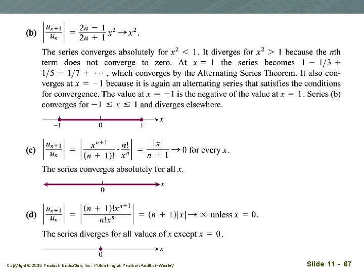 Copyright © 2005 Pearson Education, Inc. Publishing as Pearson Addison-Wesley Slide 11 - 67