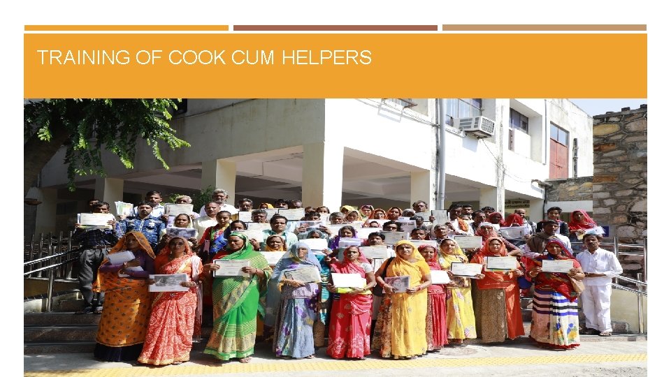 TRAINING OF COOK CUM HELPERS 