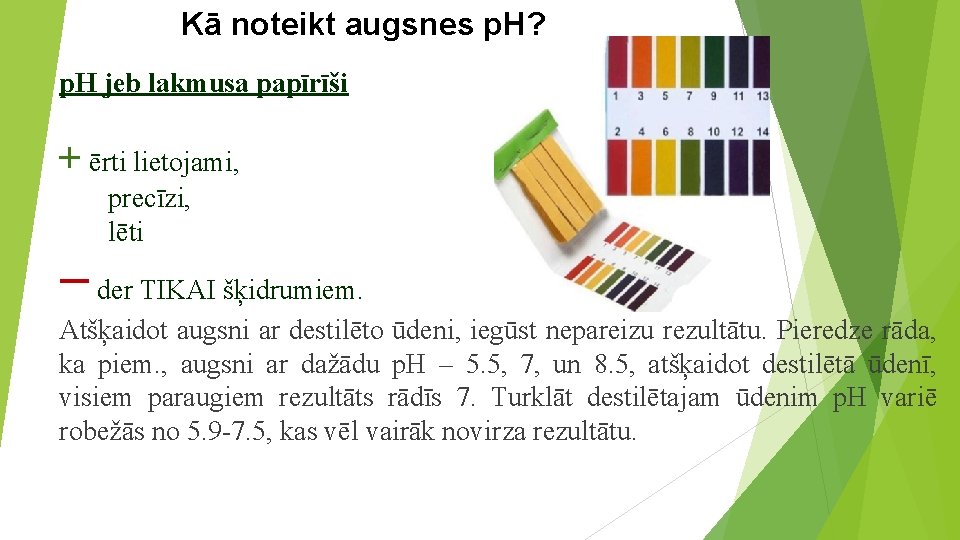 Kā noteikt augsnes p. H? p. H jeb lakmusa papīrīši + ērti lietojami, precīzi,