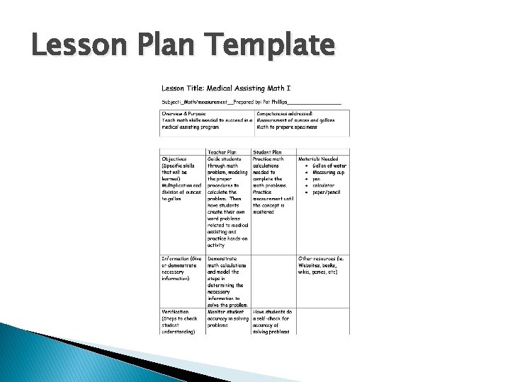 Lesson Plan Template 