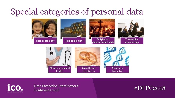 Special categories of personal data Race or ethnicity Political opinions Physical or mental health