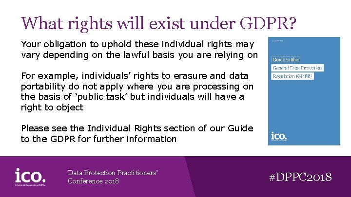 What rights will exist under GDPR? Your obligation to uphold these individual rights may