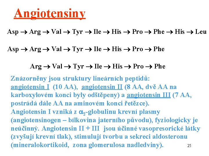 Angiotensiny Asp Arg Val Tyr Ile His Pro Phe His Leu Asp Arg Val