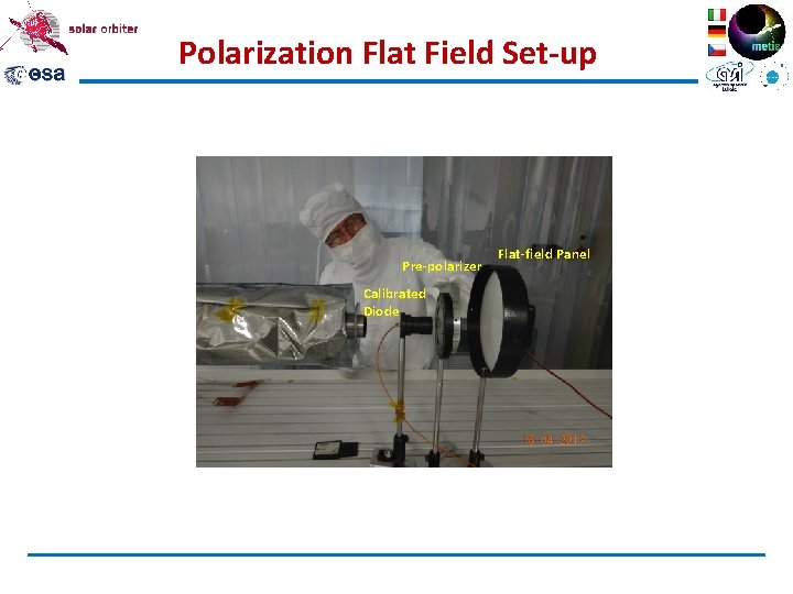 Polarization Flat Field Set-up Pre-polarizer Calibrated Diode Flat-field Panel 