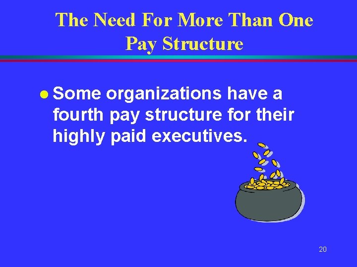 The Need For More Than One Pay Structure l Some organizations have a fourth The Need For More Than One Pay Structure l Some organizations have a fourth