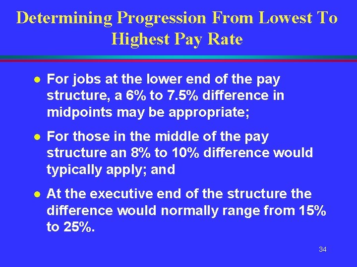 Determining Progression From Lowest To Highest Pay Rate l For jobs at the lower Determining Progression From Lowest To Highest Pay Rate l For jobs at the lower