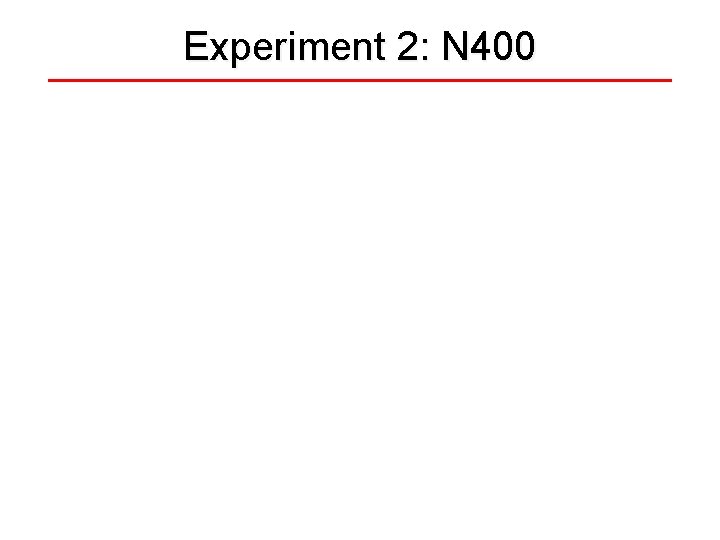 Experiment 2: N 400 