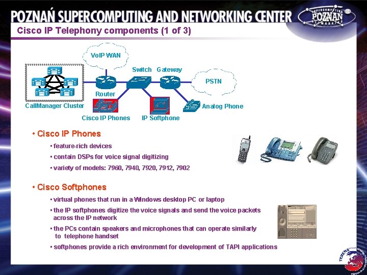 Cisco IP Telephony components (1 of 3) Vo. IP WAN Switch Gateway A PSTN