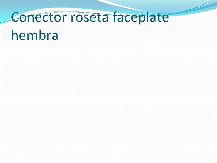 Conector roseta faceplate hembra 