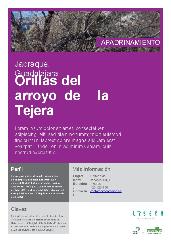 APADRINAMIENTO Jadraque. Guadalajara Orillas del arroyo de Tejera la Lorem ipsum dolor sit amet, APADRINAMIENTO Jadraque. Guadalajara Orillas del arroyo de Tejera la Lorem ipsum dolor sit amet,