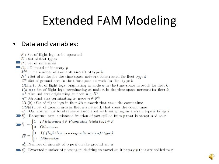 Extended FAM Modeling • Data and variables: 