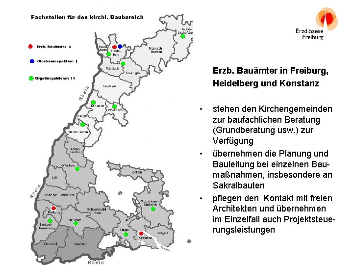 Erzb. Bauämter in Freiburg, Heidelberg und Konstanz • • • Redaktion: Verrechungsstelle für Kath.