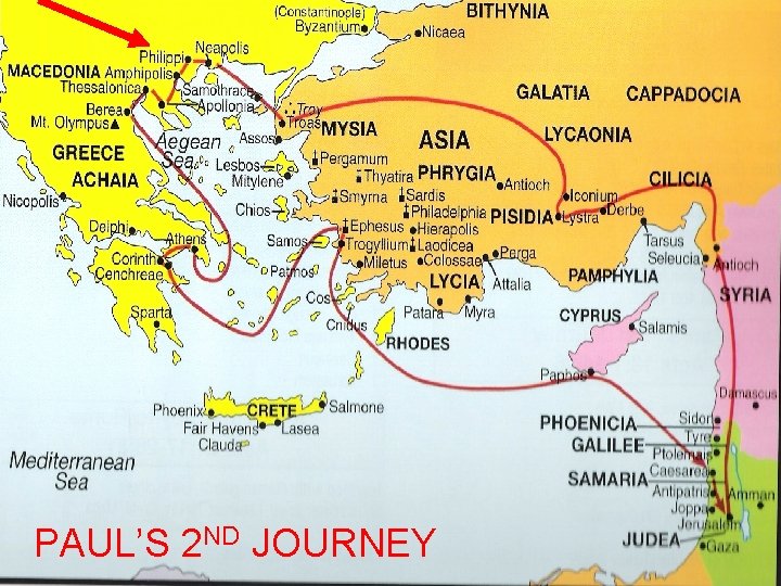 PAUL’S 2 ND JOURNEY 