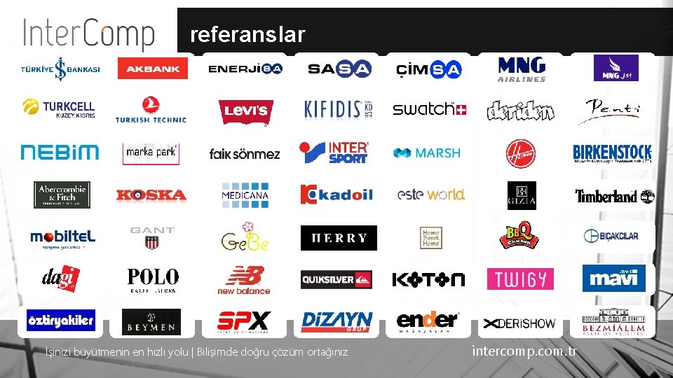 referanslar İşinizi büyütmenin en hızlı yolu | Bilişimde doğru çözüm ortağınız intercomp. com. tr