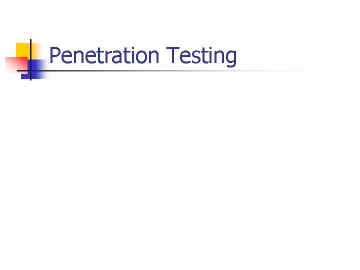 Penetration Testing 