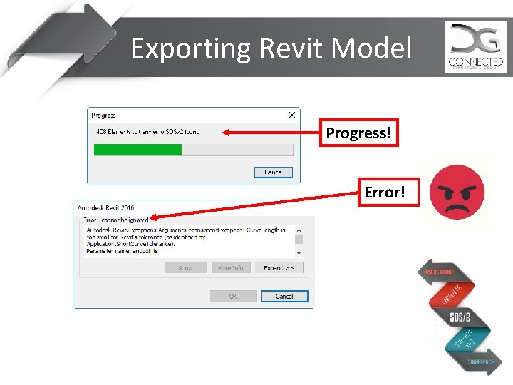 Exporting Revit Model Progress! Error! 